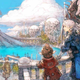 Final Fantasy XIV character Alphinaud and friends look out to the bay.